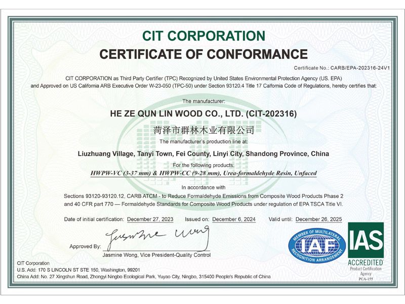 PLYWOOD- EPA
