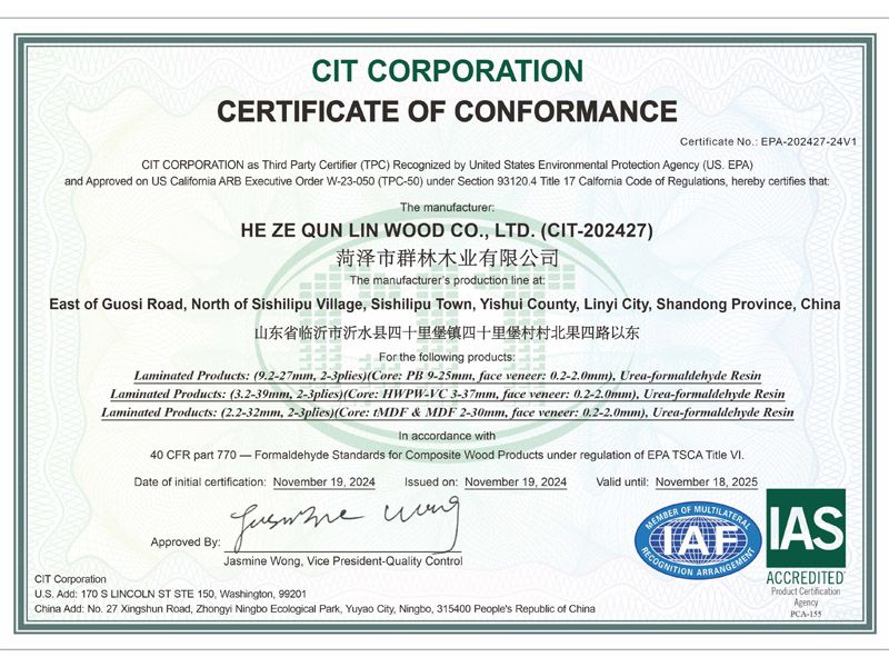 LAMINATED -PRODUCTS EPA 